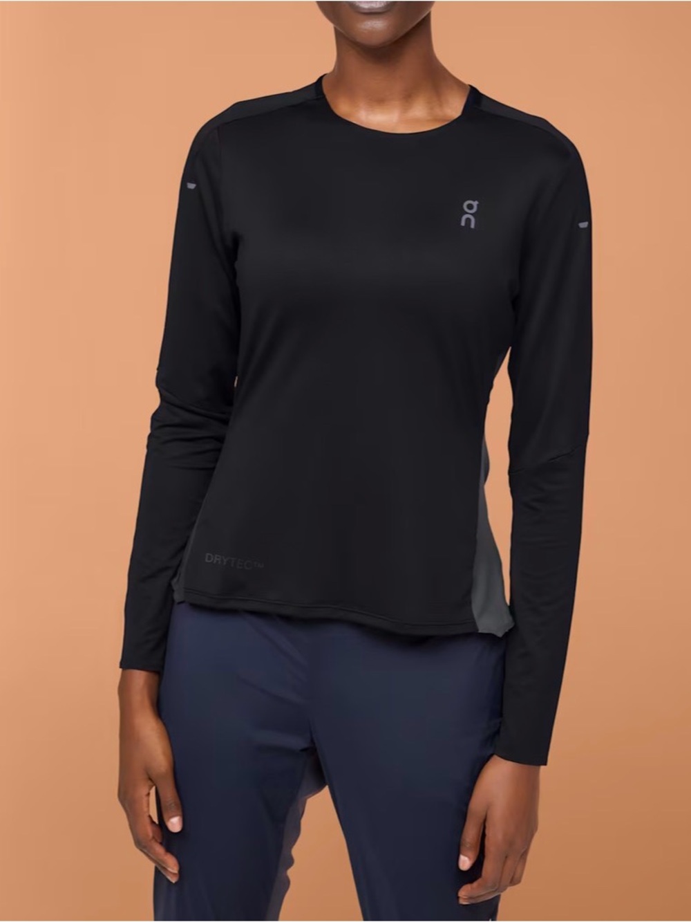 NWT On Running Women's Performance Long-T: Black & Grey Quick Drying Shirt